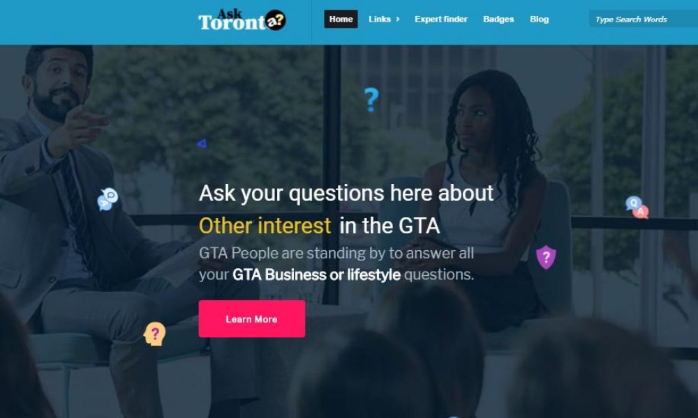 Ask Toronto questions screen